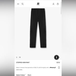 Beige “Stepped hem” pants